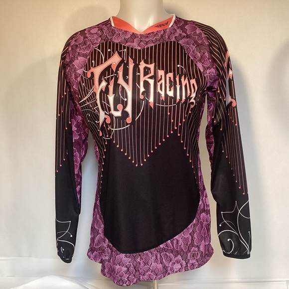 Fly Racing Kinetic Womens Motocross Jersey size medium Long sleeve top - Picture 1 of 8